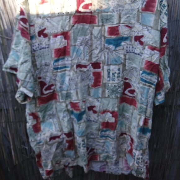 Campia Lightweight Travel Hawaiian Rayon Short Sleeve button Down - Men - L - Picture 12 of 13